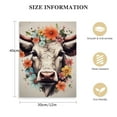 thumbnail image 2 of COMIO  Highland Cow Poster Wearing Sunglasses and Flowers Canvas Wall Art Animal Picture for Nursery Farmhouse Kitchen Room, 2 of 5