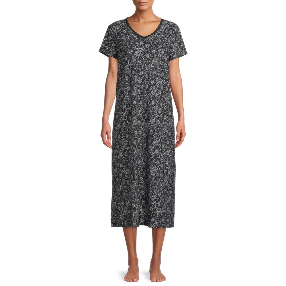 Hanes Hanes Women's Short Sleeve Nightgown with Lace