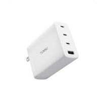 TUNNU 100W USB C Charger Block Fast Charging GaN PD3.0 QC3.0/2.0 Type C Multiport Power Wall Adapter - 4 Ports USBC Laptop Smartphone