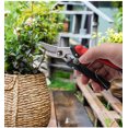 thumbnail image 3 of Professional Carbon Steel Alloy Pruning Shears, Premium Sharp Blade Bypass Shear, Black Red, 3 of 4