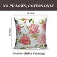 thumbnail image 2 of LALILO Throw Pillow Covers Botanical Beautiful Tropical Flowers Bouquet Cushion Cover 18" x 18", 2 Pack, 2 of 6