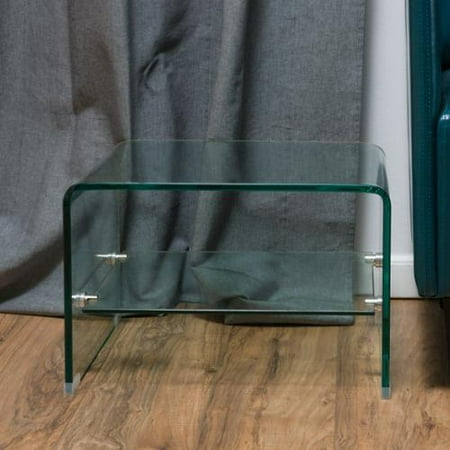 Reece Clear 12mm Tempered Glass End Table
