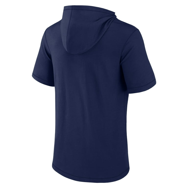Men s Fanatics Navy Milwaukee Brewers Short Sleeve Hoodie T Shirt Walmart