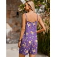 thumbnail image 4 of Ekouaer Summer Rompers for Women Floral Beach Sleeveless Shorts Overalls Boho Outfits 2026 Jumpsuit With Pockets, 4 of 6