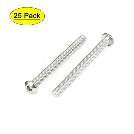

Unique Bargains M3 x 35mm Full Thread Button Head Socket Cap Screw Silver Tone 25 Pcs