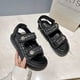 thumbnail image 1 of SANR 2022, sandalias de moda para mujer, novedad de verano, bordado plano, talla 35-40, zapatos informales de diseñador romano, sandalias con plataforma 38 Gao Jinjia LED, 1 of 2