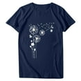 thumbnail image 4 of Summer Tops For Women, Blouses For Women Fashion 2023, Womens Graphic T Shirts, Capsule Wardrobe, Womens Tops Summer Trendy, Womens Blouses And Tops, Shirts For Women Graphic Teeswomen’S Shirts Navy, 4 of 5