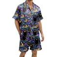 thumbnail image 3 of Men's Silk Satin Pajamas Set Soft Casual Home WearFall Lightweight,#23 XL, 3 of 4