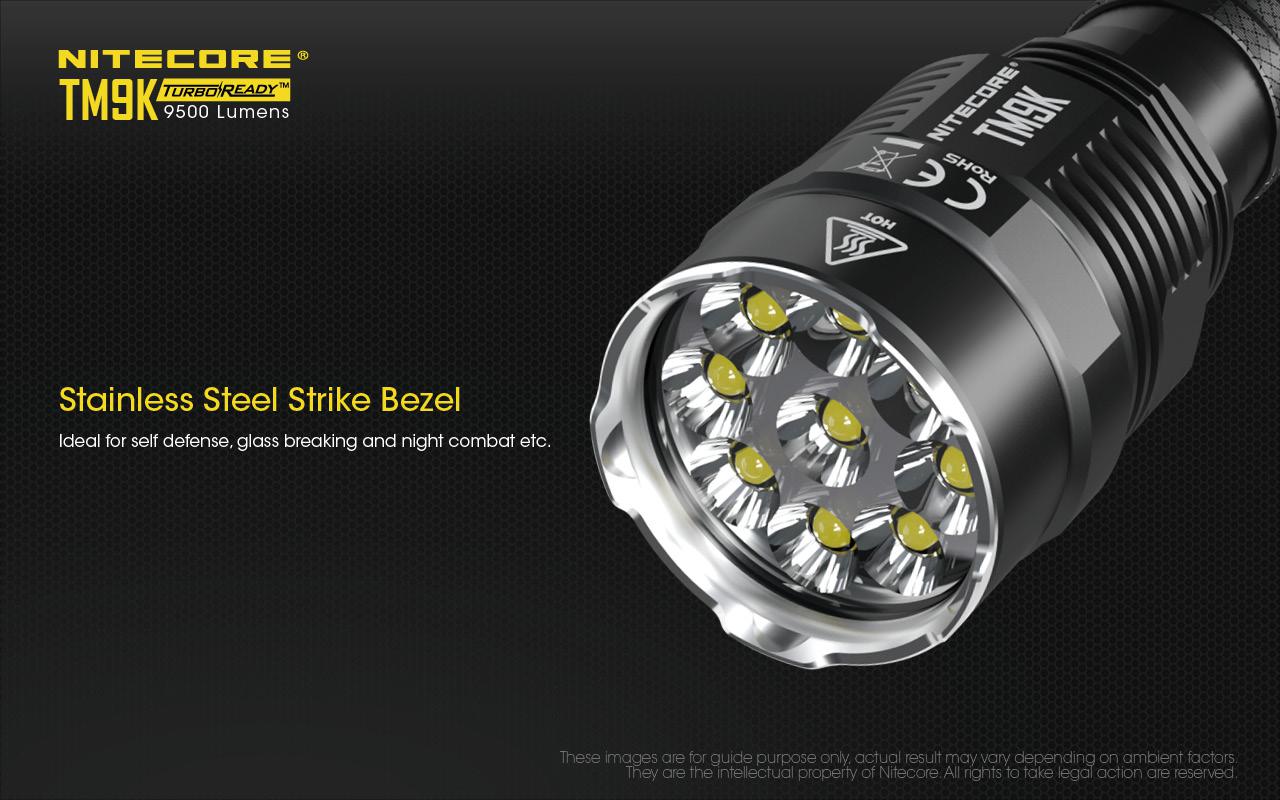 Combo: Nitecore TM9K Type-C Rechargeable LED Flashlight - 9500