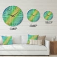 thumbnail image 4 of Designart 'Yellow and Purple Optical Illusion ' Modern Wood Wall Clock, 4 of 5