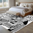 thumbnail image 4 of Large Area Rugs for Living Room Bedroom, Torn Paper 5'x8' Rug Washable Carpet Runner Indoor Outdoor, Vintage Abstract Collage Newspaper Art Non Slip Floor Mats Rug for Kitchen, Bathroom, 4 of 8