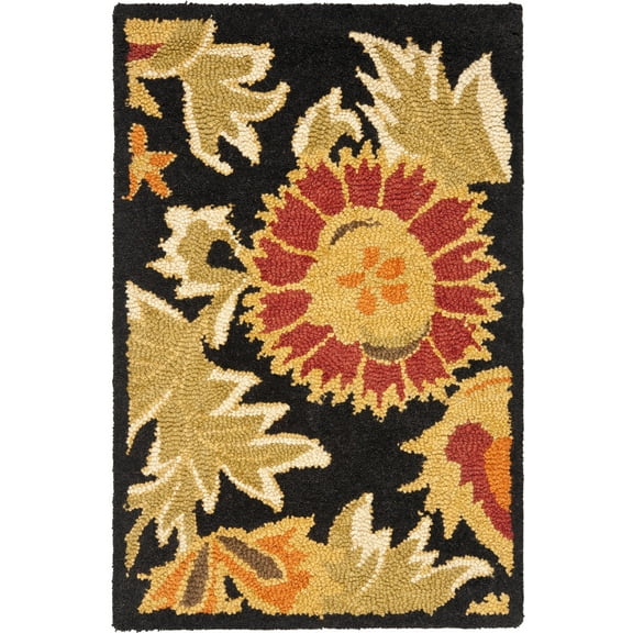 SAFAVIEH Blossom Layla Floral Area Rug, Black/Multi, 2' x 3'