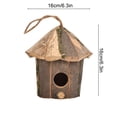 thumbnail image 3 of Hanging Solid Wood Breeding Box For Pigeons Wooden Birdcage For Finches Outdoor Tree Bird House Small Bird Nests, 3 of 6