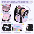 thumbnail image 4 of Soda Candy Backpacks for Girls Kawaii Ita Kids Backpack Water Resistant Lightweigt Students Bookbag for Elementary Primary Middle School, Blue Star, 4 of 7