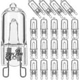 thumbnail image 1 of 20 bombillas G9 halon, luz ajustable halon transparente de 25w, 2800k cálidas para chaners, colgantes, 1 of 5