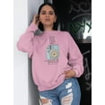 thumbnail image 2 of Smile! Cute Camera Design Sweatshirt Women -Image by Shutterstock, Female XX-Large, 2 of 4