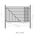 thumbnail image 6 of ALEKO Yard Garden Modern Kyiv Style Steel Fence 8 x 5 ft Black, 6 of 7