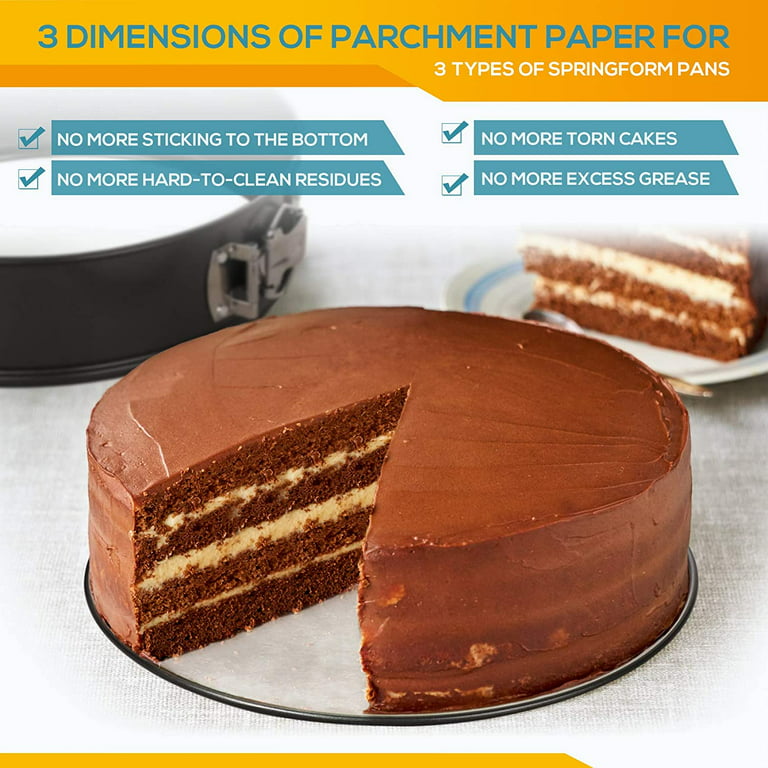 3PC Springform Cake Pan Set (4, 7 & 9 Pans)