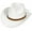 White, variant on LZLER Western Cowboy Hat for Men Women Felt Wide Brim Cowgirl Hat with Strap
