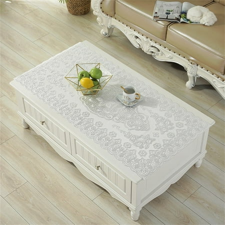 

Waterproof Tablecloth 60x100CM Embroidered Tablecloth Elegant Lace Table Mat