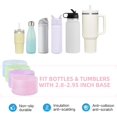 thumbnail image 3 of LAMOOER Cup Accessories Set for Stanley Tumbler, Including 10mm Butterfly Straw Cover, Cup Letter Charms, Bling Silicone Boot, Letter Sticker and Butterfly Embroidered Sticker, Letter J, Acrylic, 3 of 4