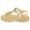 Gold, variant on Toddler Sandals Jelly Shoes Girls Unisex Boy Flat Retro Slides Clear Kids Water Slippers Slingback Summer Beach Adjustable Buckle Glitter Dress Soft White 5-5.5 Years