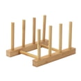 thumbnail image 2 of High-quality Solid Wood Bamboo Plate Racks Multipurpose Shelves Plate Shelves Drainboard Kitchen Pot Lid Holder Dish Drain Dish Rack, 2 of 8