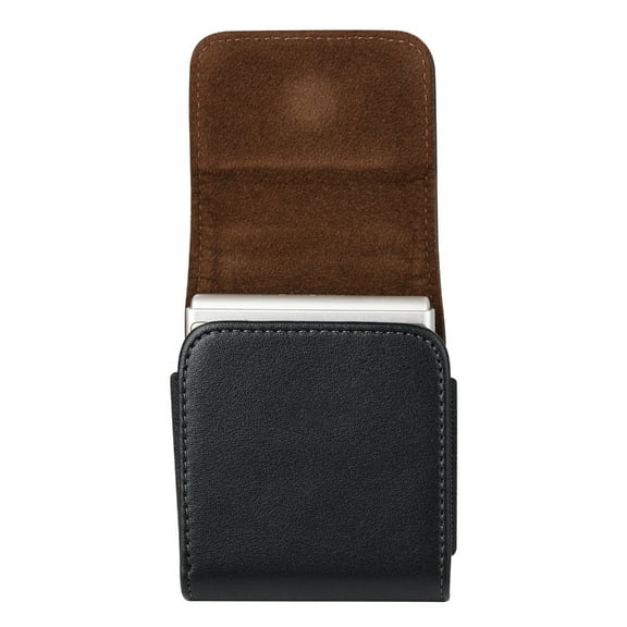Adjustable Belt Pouch for Flip Phones Portable PU Phone Storage Bag with Clip