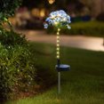 thumbnail image 5 of Yhmxh Solar Garden Stakes Lights for Outdoor Decor, Waterproof Hydrangeas, Lotus & LED Lights with Metal Stake, Decorative Solar Light for Outside Patio Pathway Stockade Backyard Decor (Blue), 5 of 7