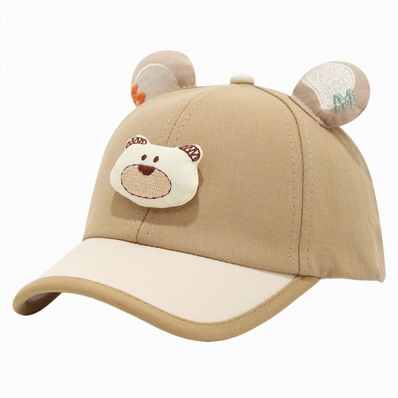 Ccpelsie Sun Hat for Toddler Boy and Girl Soft Hat for Toddler Kids Baseball Caps for Children Summer Sun Hat(Khaki,3-8 Years)