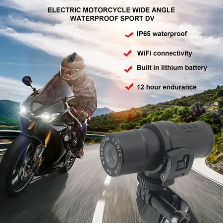 Image of Farfi Recording Camera 120 Degree Wide Angle Wide Application Portable 1080P HD-compatible IP65 Camcorder for Motorcycle