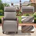 thumbnail image 4 of Bellefurn Outdoor Rocking Recliner Chairs,Patio Wicker Rocking Chairs Outdoor Lounge Chairs with Adjustable Backrest & Footrest,Reclining Lounge Rocker Chair for Outdoor,Fire Pit,Pool,Garden, 4 of 10