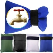 Outdoor Faucet Covers for Winter, Thinsulate Faucet Protector 4 Pcs, Nylon Oxford Cloth - Pipe for Wall Hydrant Outside, Waterproof Insulated Cover for Freeze Protection, Reusable Faucet Sock
