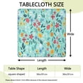 thumbnail image 2 of Pioneer Flower Floral Print Pattern Square Fitted Tablecloth with Elastic Edge,Square Table Cover,Washable Elastic Table Cover for Home Kitchen Party Decor 36"x36", 2 of 6