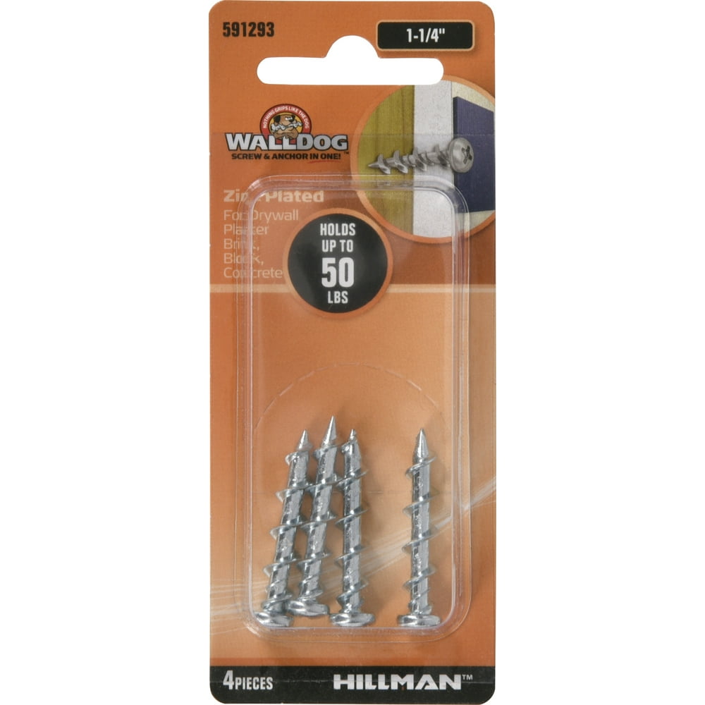 Hillman Zinc Pan Head Phillips Wall-Dog Screws (1-1/4