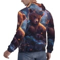 thumbnail image 6 of Goofa Lazy Stone Bear for Men's Hooded Sweatshirt - Lightweight Pullover Hoodie with Kangaroo Pocket, Perfect for Everyday Wear-Large, 6 of 7