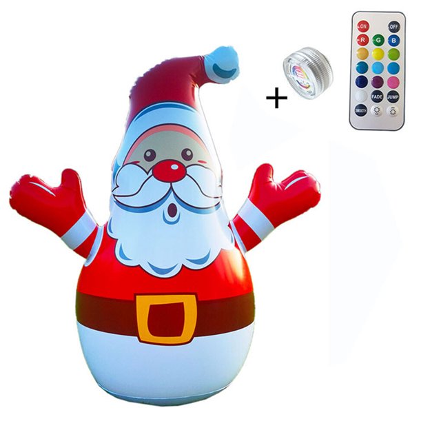 tredstone Christmas Garden Doll Outdoor Decorative PVC Lighting Portable Patio Wind-proof Decoration Switchable Xmas Ornament Remote Control Inflatable Yard