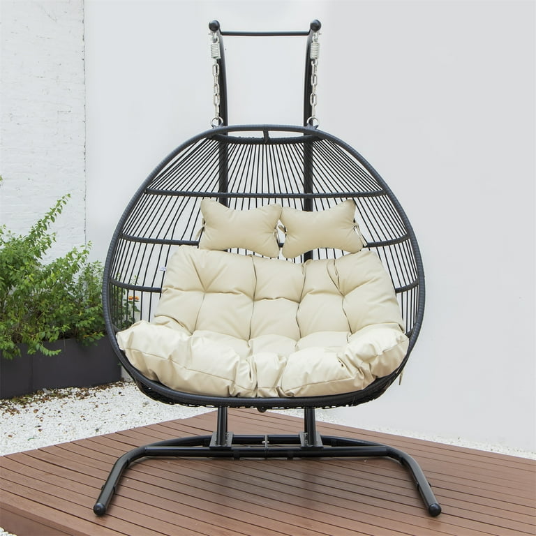 Double seat top hanging chair