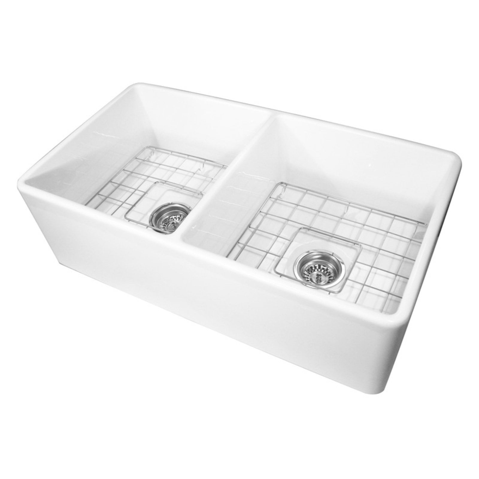 Nantucket Sinks TFCFS33DBL 33 Double Basin Farmhouse Kitchen Sink