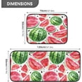thumbnail image 2 of SKYSONIC 2PCS Watercolor Watermelon Kitchen Rug and Mat Summer Fruit Floor Runner Rug Anti Fatigue Non Slip Comfort Mat for Doormat Laundry Room Hallway 19.7"x27.6"+19.7"x47.2", 2 of 7