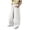 White, variant on Girls Dusty Pink Wide Leg 100% Cotton Twill Pants Elastic Waist School Play Casual Kids Trousers 3-14Y,Size 7 T