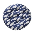 thumbnail image 2 of Tuvgenk Round Patio Chair Cushions Dark Blue Outdoor Seating Cushions Easy To Install Flax for Indoor，Living Room, 2 of 6