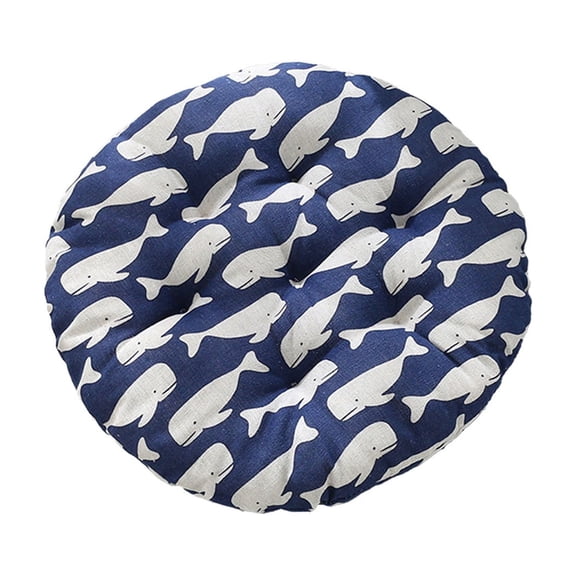 Shipiny Comfortable Round Seat Cushion for Dining Chair Office Chair Student Chair, 15.8x15.8 Inches, Flax Material Breathable Pad for Living Room Bedroom Kitchen Outdoor Use, A