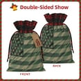 thumbnail image 2 of Rocae Jungle Green Camo USA Flag Print Christmas Drawstring Linen Gift Bag with Drawstrings Treat Bag Goody Present Bags for Christmas Party Favor, 2 of 8