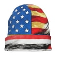 thumbnail image 2 of Men Women Beanie Skull Cap Flag Thin Blue Line Flag Slouchy Beanie Hat For Outdoor Running Work, 2 of 7