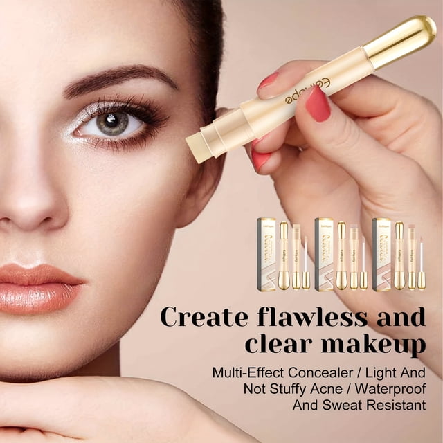 2-in-1 Liquid Foundation | Concealer | Facial Makeup Liquid Foundation | Brighten Skin Tone | Waterproof And Sweat-proof | Triple Concealer | Three-dimensional Contour Concealer