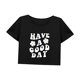 thumbnail image 3 of Top corto para mujer, ropa deportiva de verano, disfraz, ropa deportiva clásica, camiseta recortada XL, 3 of 7