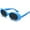 Blue, variant on FEISEDY White Clout Goggles Sunglasses Women Men Retro Oval Sunglasses B2253