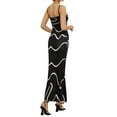 thumbnail image 2 of Faithtur Robe d'Été Camisole en Tricot pour Femmes Imprimé Ondulé Bretelles Spaghetti Dos Ouvert Robe Midi de Fête, 2 of 5