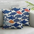 thumbnail image 3 of Cute Fish Pillow Cases Marine Water Sea Life Fishes Blue Pillow Sham Throw Pillow Covers One Side Printing Standard, 3 of 5